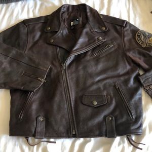 Vintage DKNY leather jacket size L (6/7)
